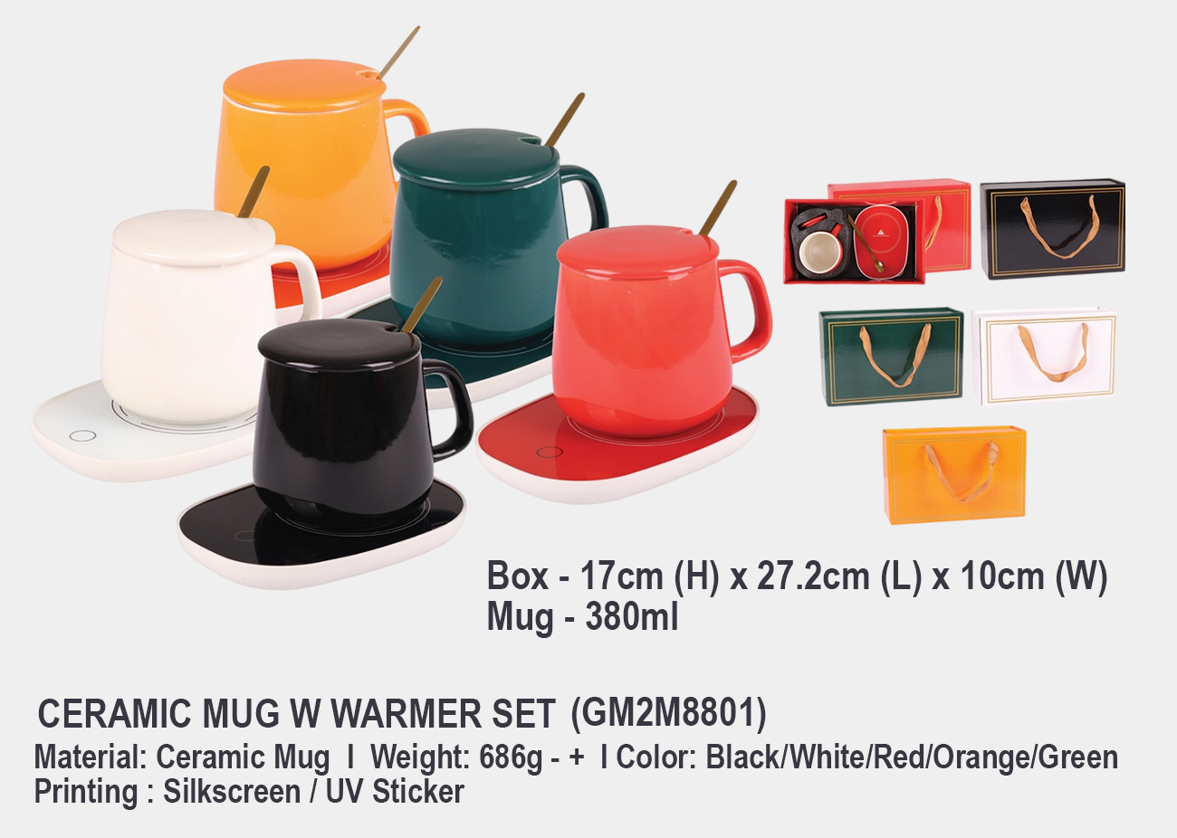 Ceramic Mug Warmer Set GM2M8801 <br> 380ml