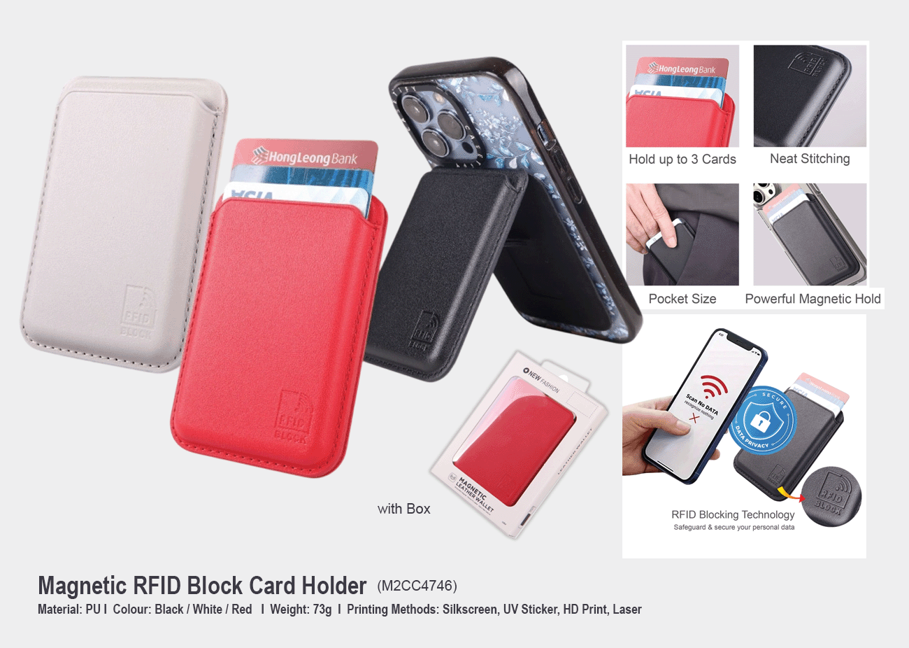 Magnetic RFID Block Card Holder M2CC4746