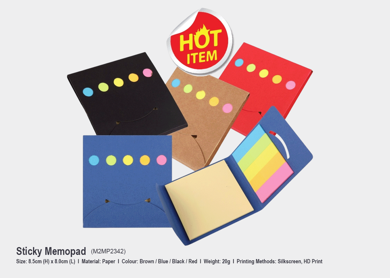 Sticky Memopad M2MP2342 <br> 8.5cm(H) X 8cm(L)