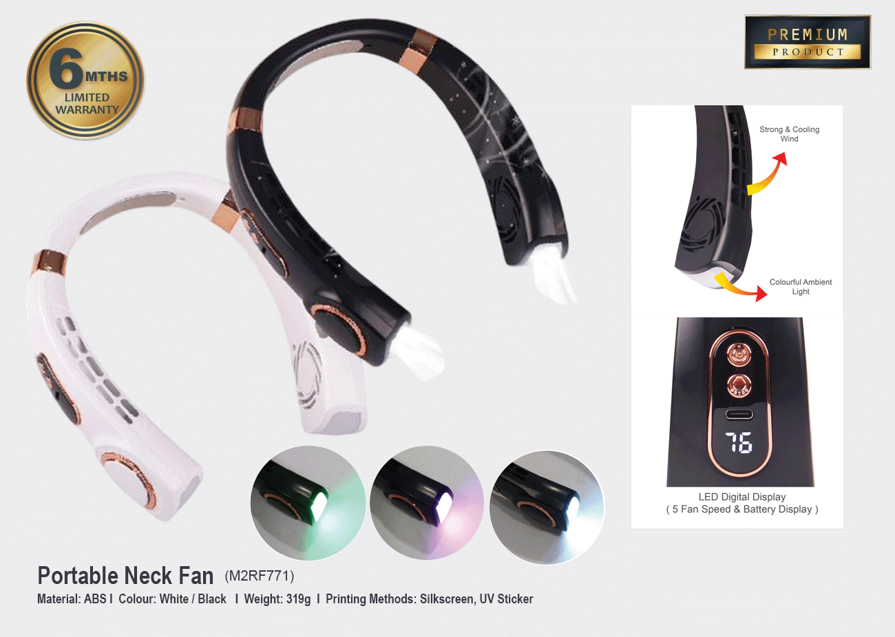 Portable Neck Fan M2RF771 <br>