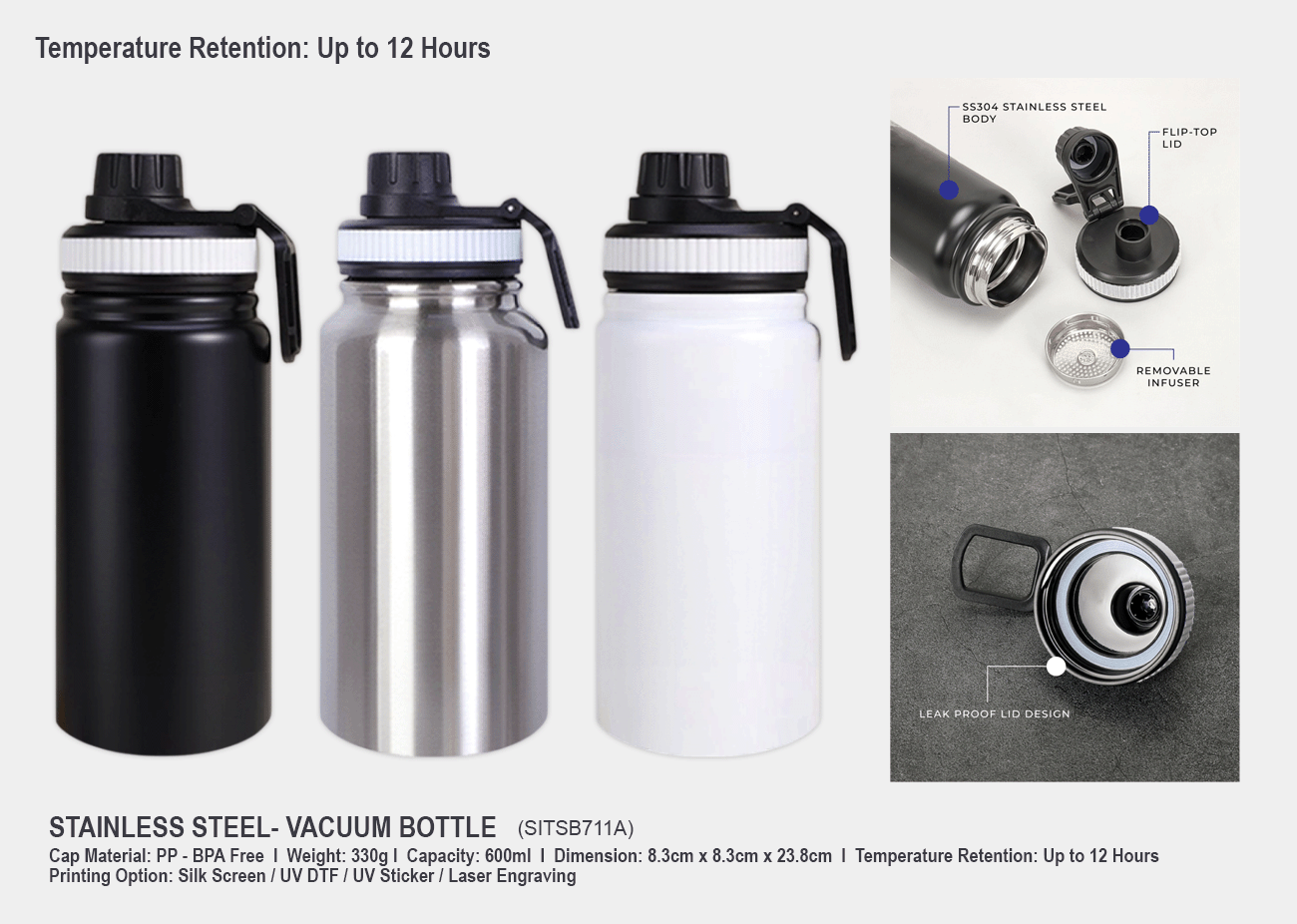 Stainless Steel Tumbler SITSB711A <br>600ml