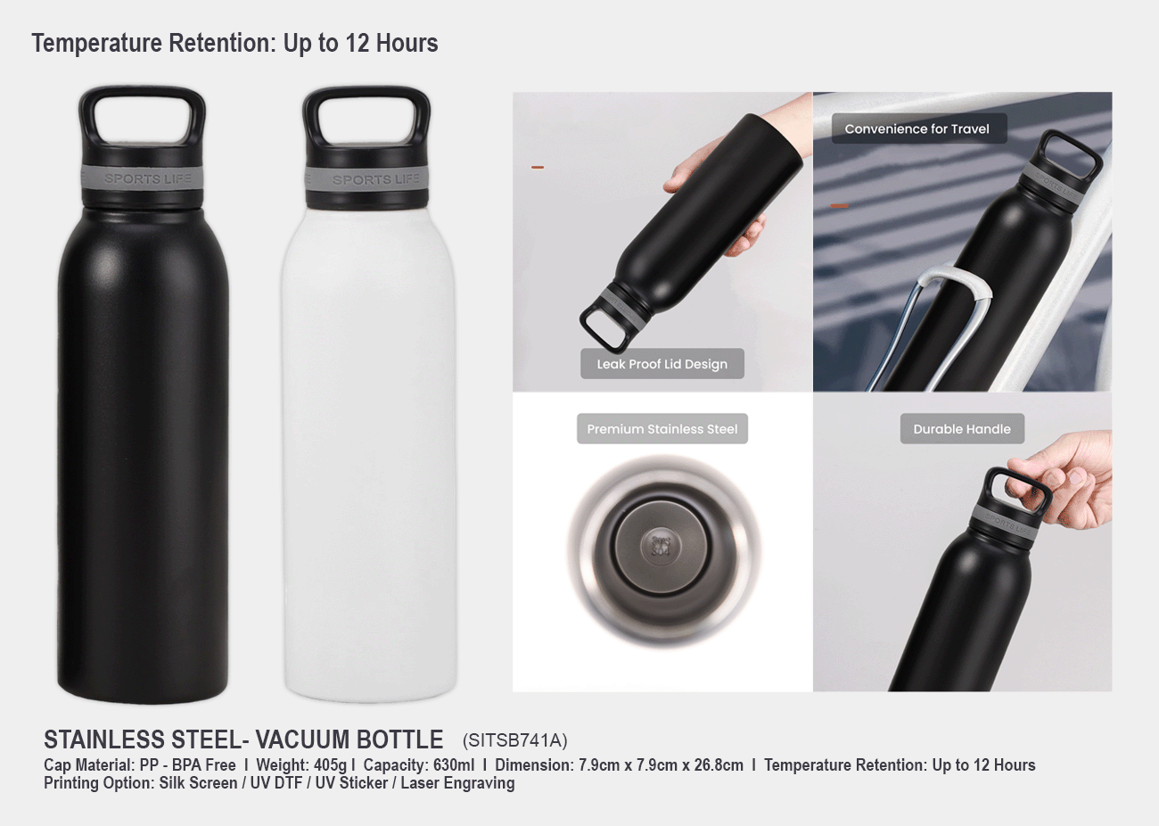 Stainless Steel Tumbler SITSB741A <br>630ml