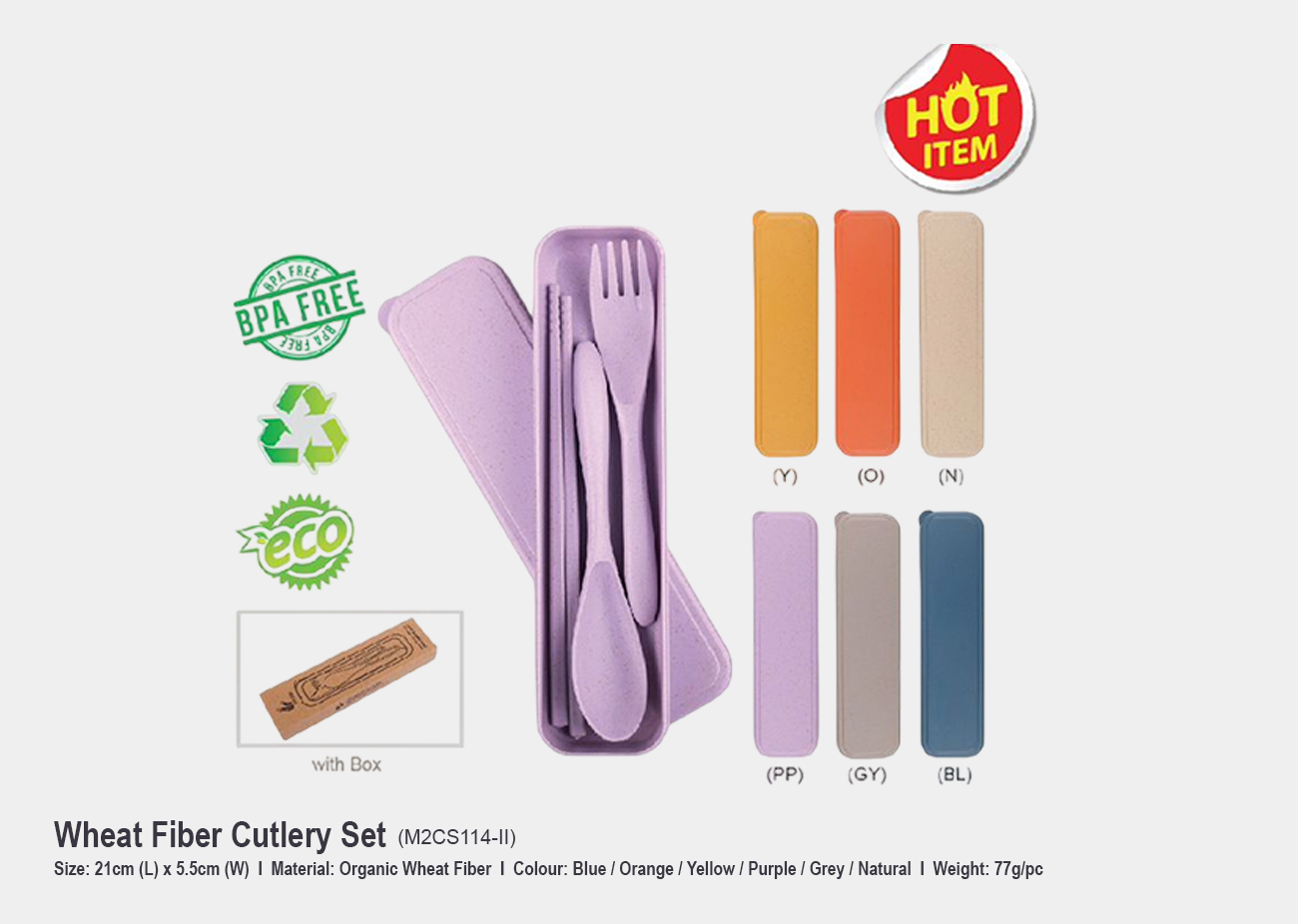 Wheat Fiber Cutlery Set M2CS114-II