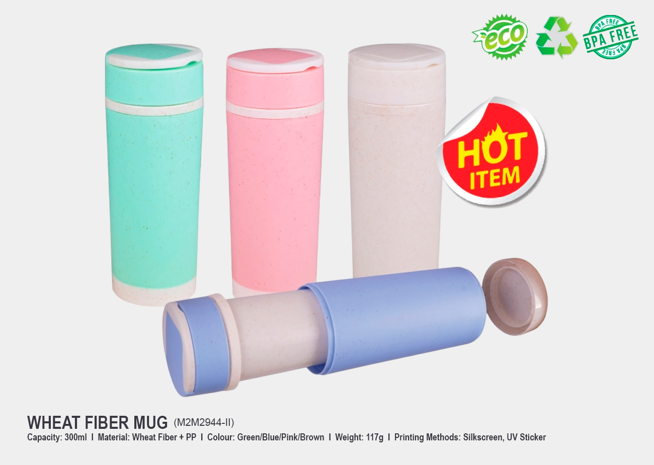 Wheat Fiber Mug M2M2944-II <br> 300ml