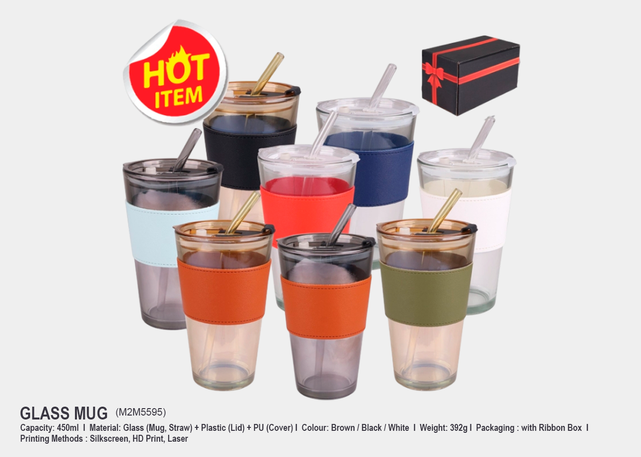 Glass Mug M2M5595 <br> 450ml