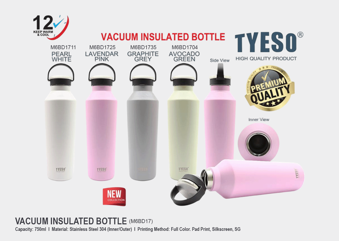 Vacuum Insulated Bottle M6BD17<br>750ml