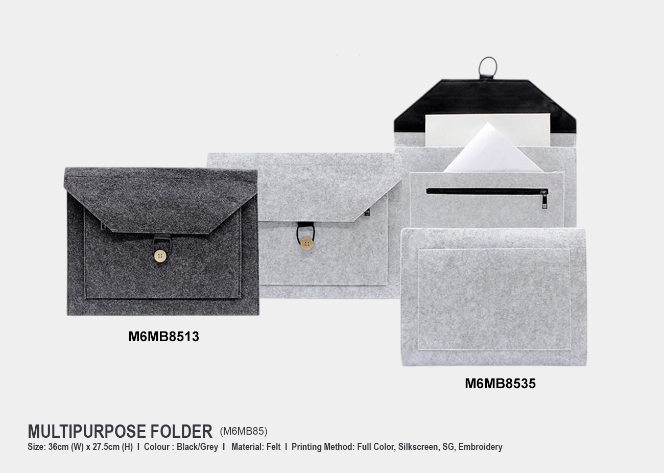 Multipurpose Felt Folder M6MB85 <br>36cm (W) x 27.5cm (H)