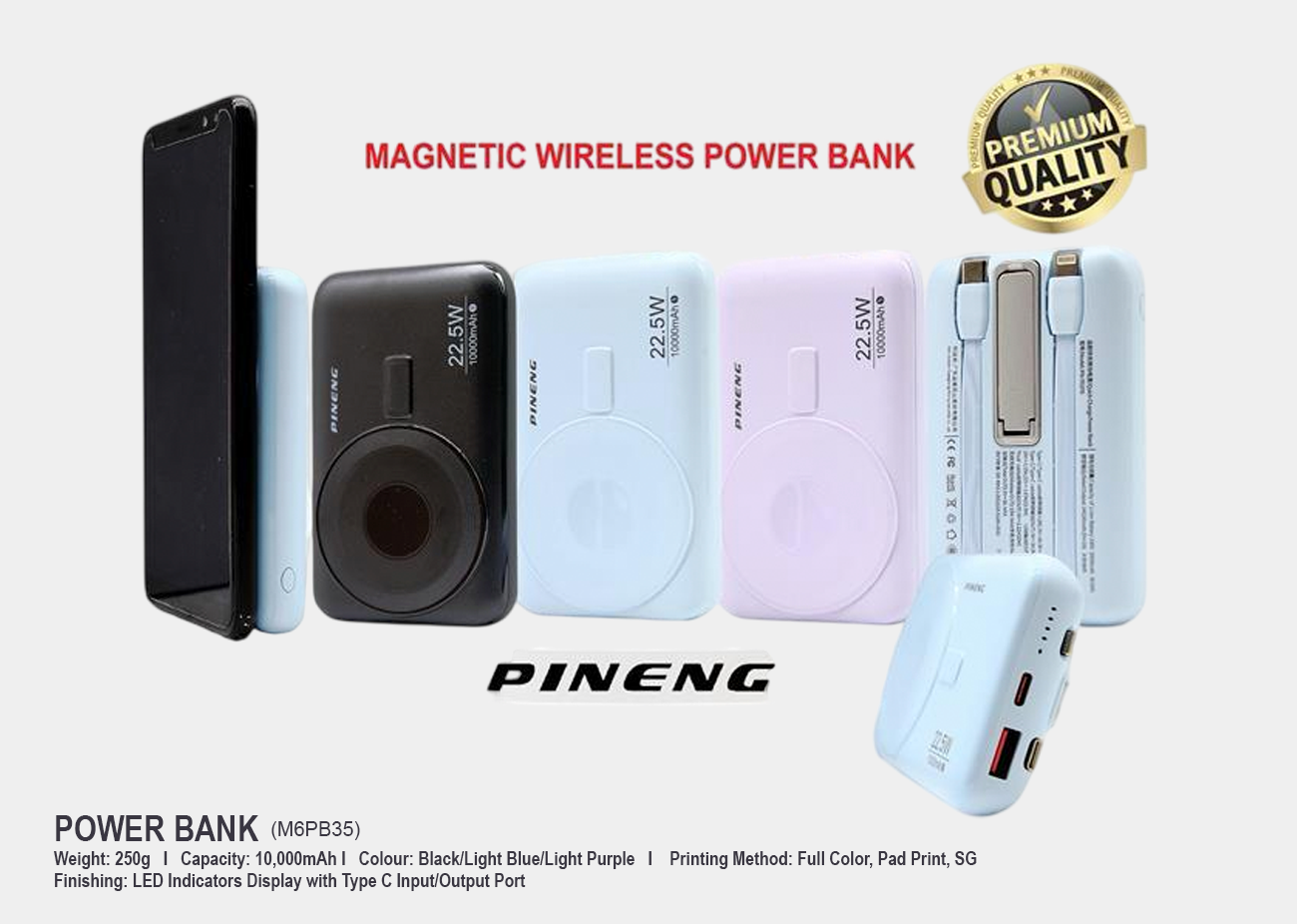 Wireless Power Bank M6PB35 <br> 10,000mAh