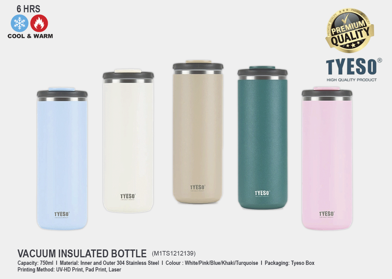 TYESO Vacuum Insulated Bottle M1TS1212139<br>750ml
