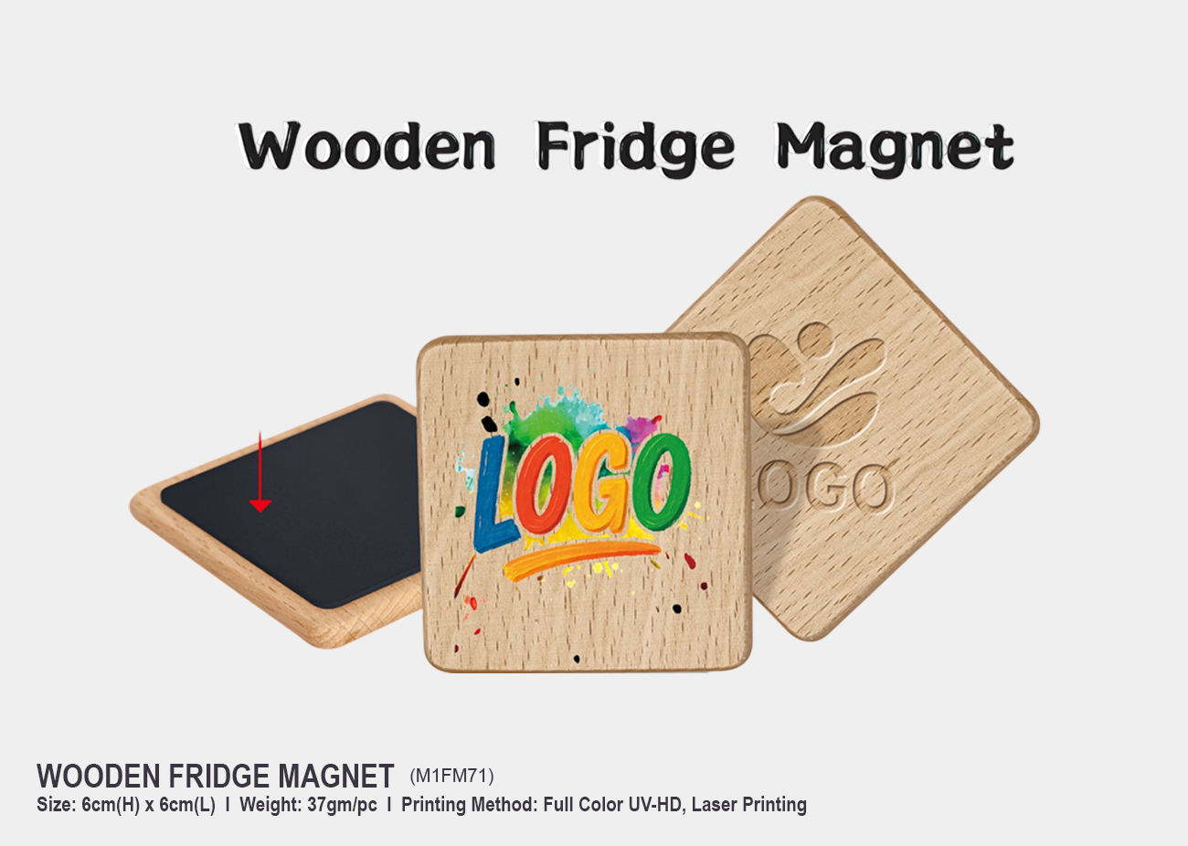 Wooden Fridge Magnet M1FM71