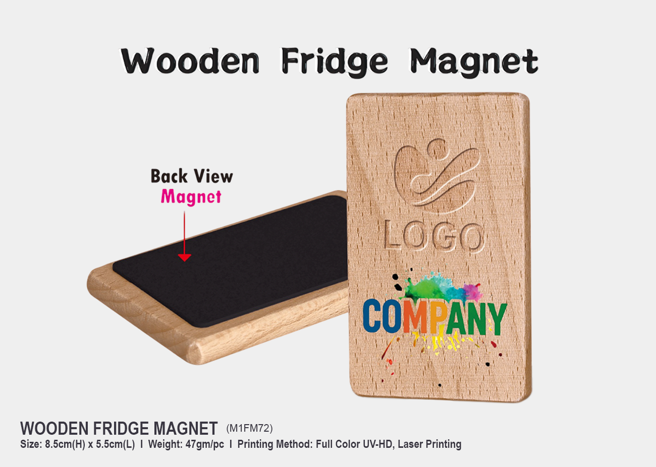 Wooden Fridge Magnet M1FM72