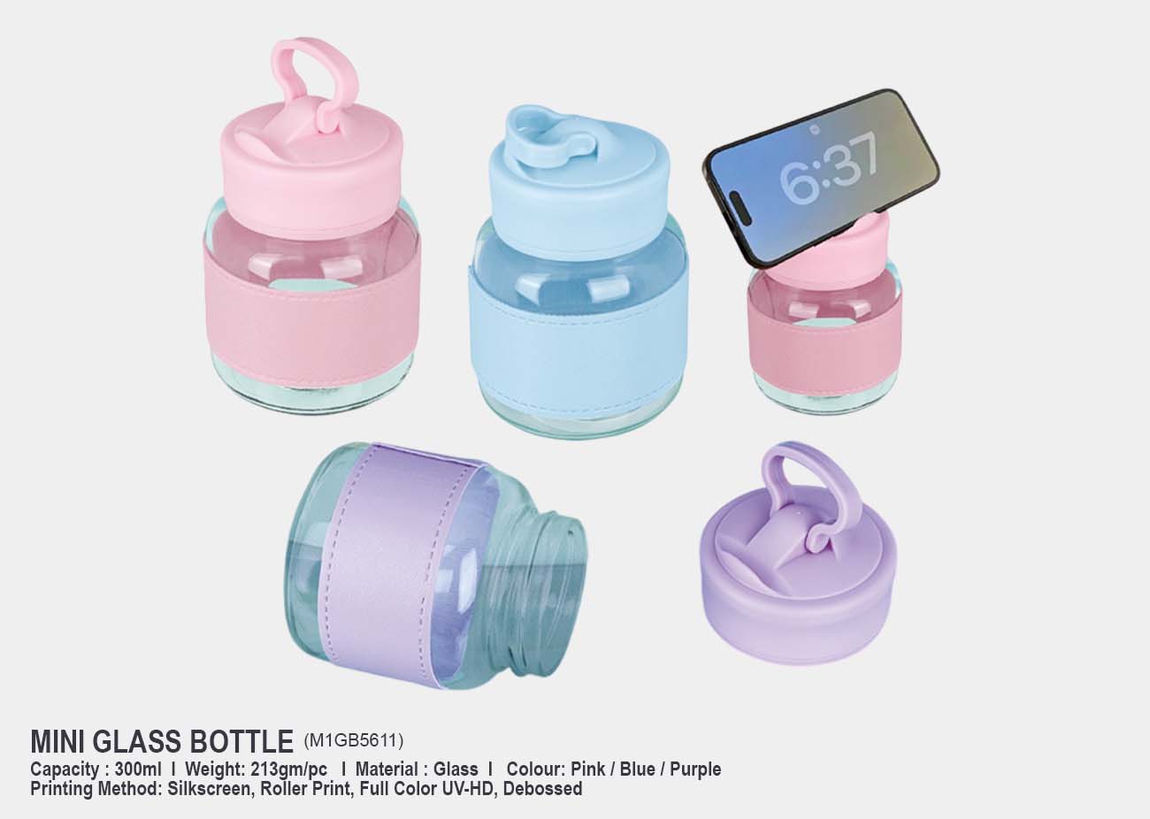 Mini Glass Bottle M1GB5611 <br> 300ml