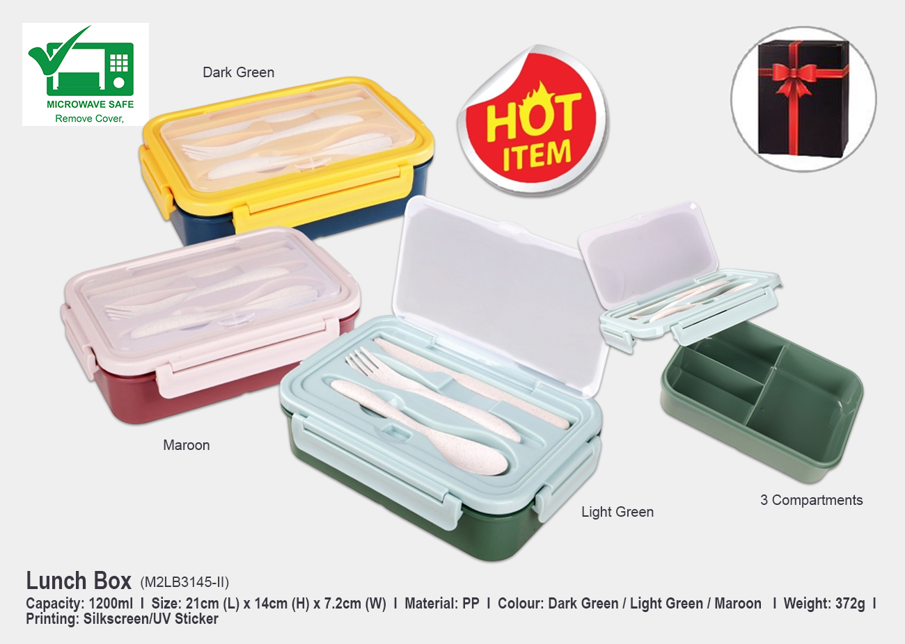 Lunch Box M2LB3145-II<br> 1200ml