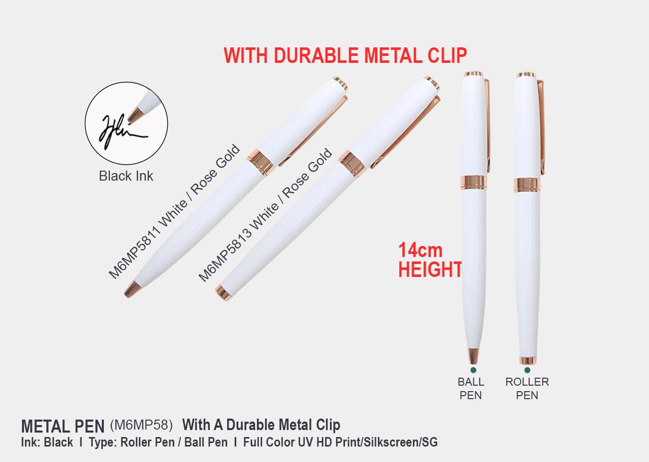 Metal Pen M6MP58 <br> 14cm(H)