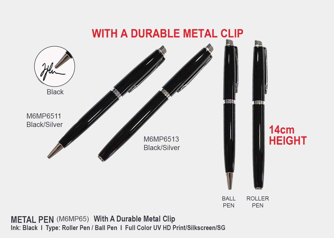 Metal Pen M6MP65 <br> 14cm(H)