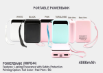 Portable Power Bank M6PB44 <br> 4,000mAh