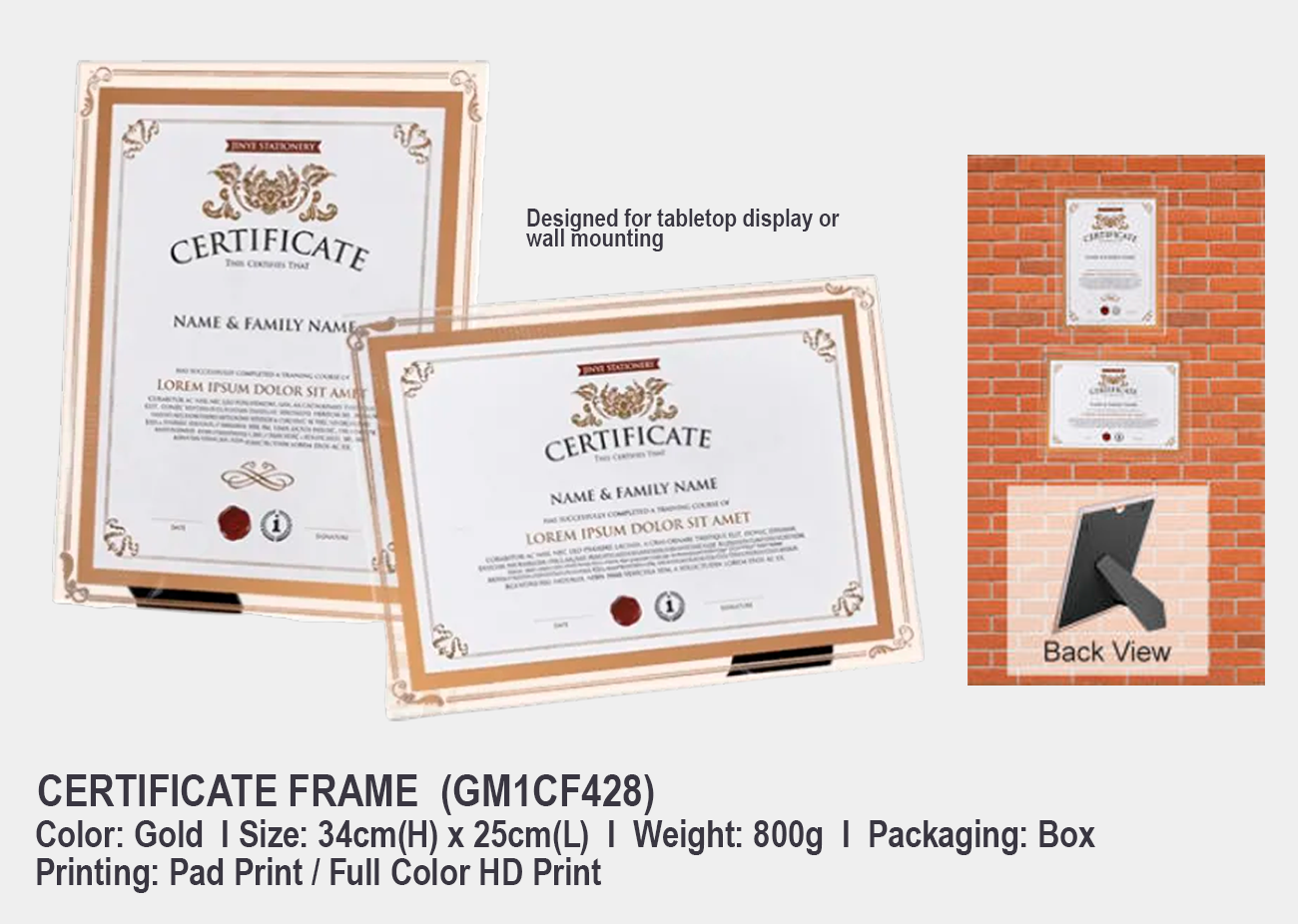 Certificate Frame GM1CF428