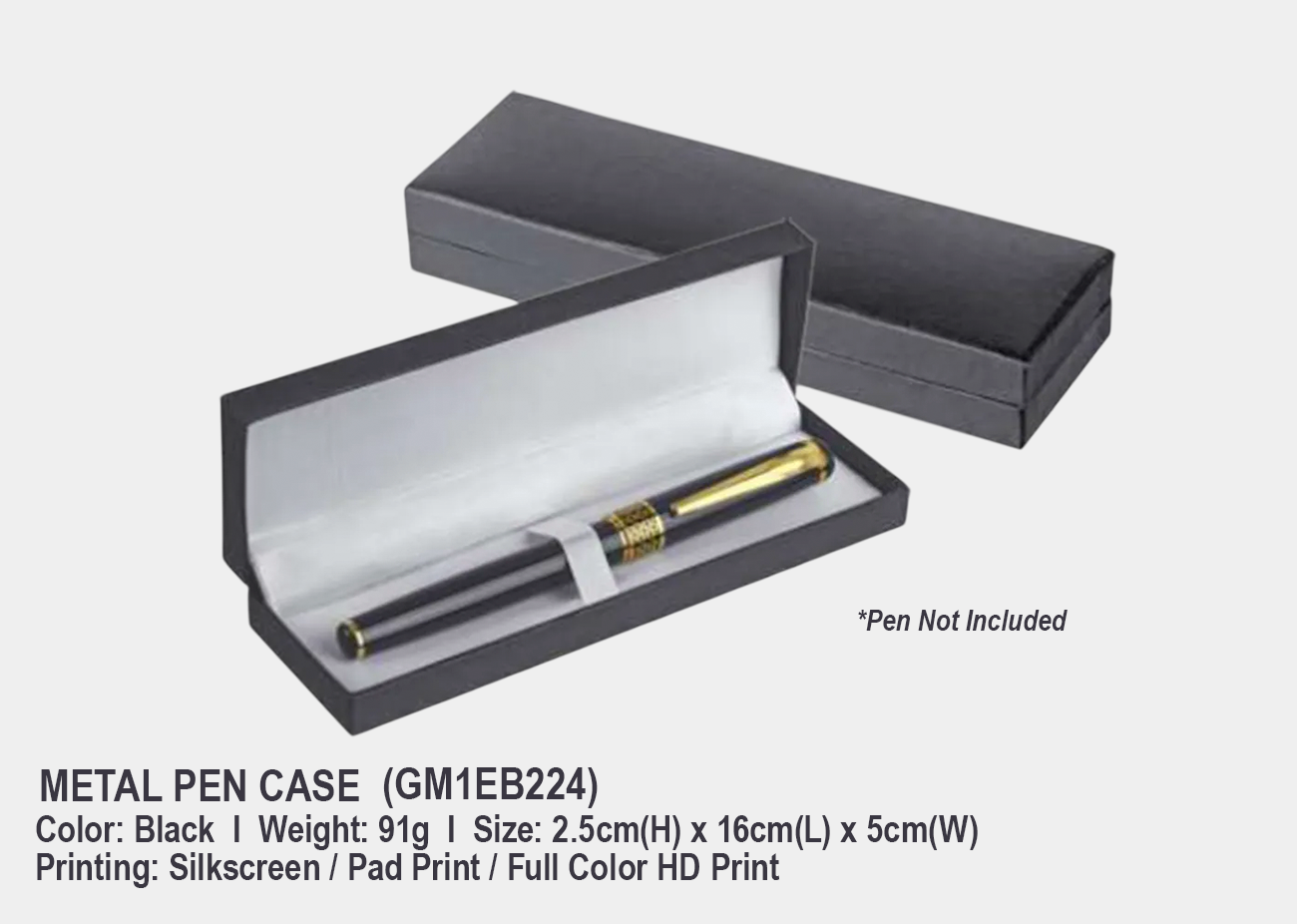 Metal Pen Case GM1EB224<br> 2.5cm(H) x 16cm(L) x 5cm(W)