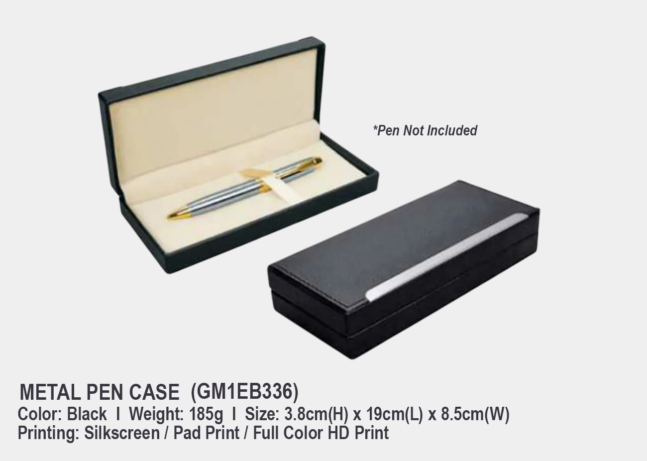 Metal Pen Case GM1EB336<br> 3.8cm(H) x 19cm(L) x 8.5cm(W)