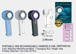 Ice Cold Handheld Fan GM1FAN134 <br> 18cm(H)