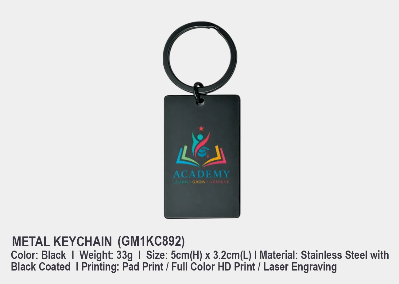 Metal Keychain GM1KC892 <br> 5cm(H) x 3.2cm(L)
