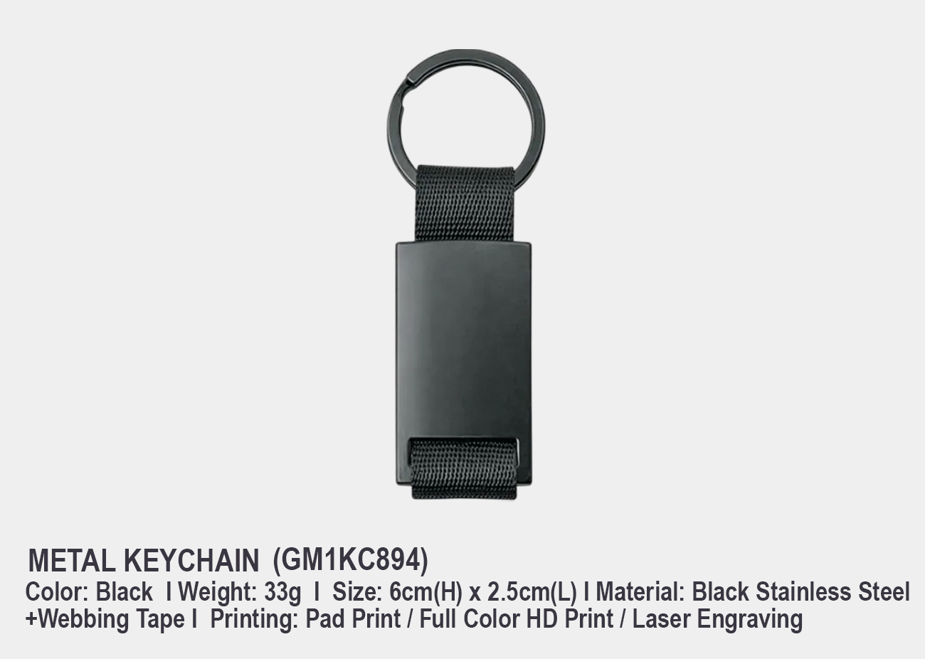 Metal Keychain GM1KC894 <br> 6cm(H) x 2.5cm(L)