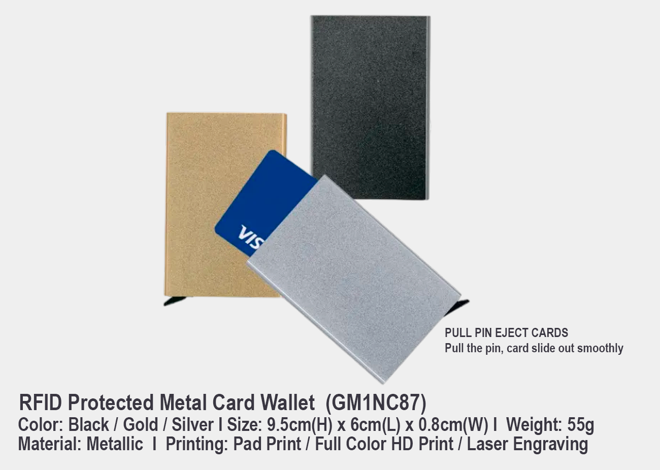 RFID Protected Metal Card Wallet GM1NC87