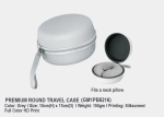 Premium Round Travel Case GM1PB8216 <br> 10cm(H) x 17cm(D)