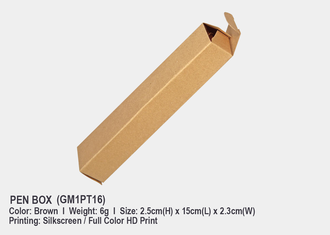 Pen Box GM1PT16 <br> 2.5m(H) x 15cm(L) x 2.3cm(W)