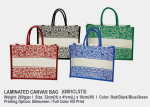 Laminated Canvas Bag GM1CL573 <br>32cm(H) x 41cm(L) x 18cm(W)
