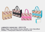 Laminated Canvas Bag GM1CL576 <br>32cm(H) x 41cm(L) x 18cm(W)