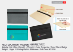 Felt Document Folder M1FELT1737 <br> 26cm(H) x 35cm(L)