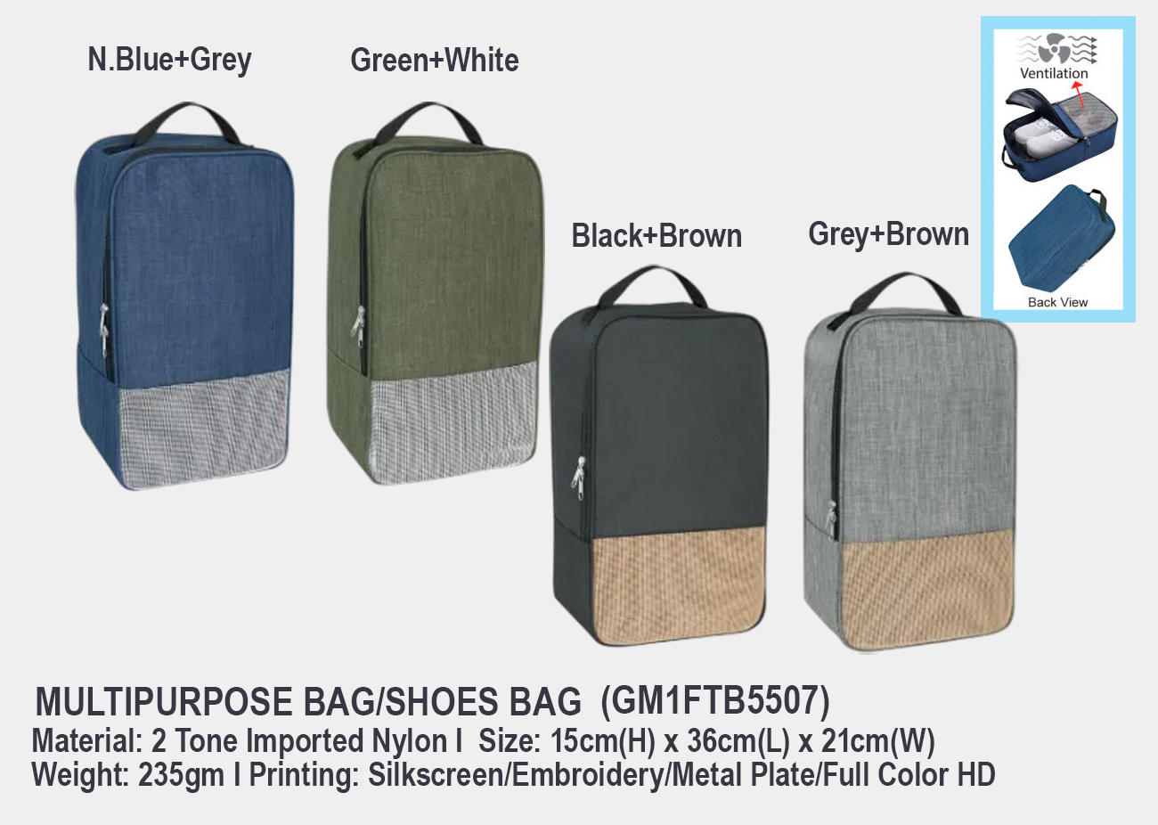 Multi Purpose Bag / Toiletries Bag GM1TOL5991 <br> 15cm(H) x 36cm(L) x 21cm(W)