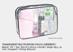 Transparent Multipurpose Pouch GM2BM251<br>18cm (H) x 25cm (L) x 6cm(W)