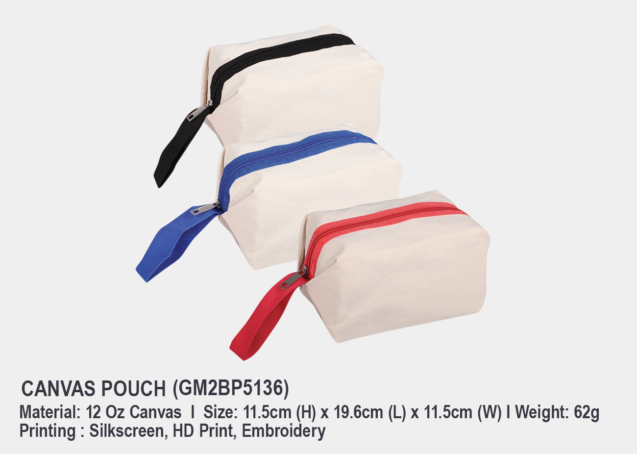 Canvas Bag GM2BP5136<br>11.5cm (H) x 19.6cm (L) x 11.5cm (W)