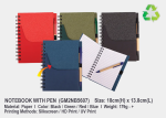 Notebook with Pen GM2NB5607<br>18cm (H) x 13.8cm (L)