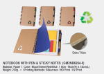 Notebook with Pen & Sticky Notes GM2NB6264-II<br>18cm(H) x 14cm(L)