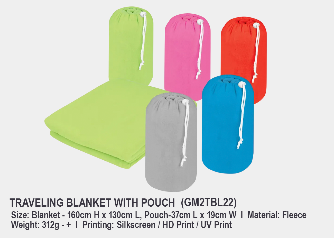 Travel Blanket GM2TBL22 <br>160cm(H) x 130cm(L)