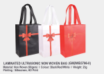 Laminated Ultrasonic Non Woven Bag GM2WB3796-II <br> 26cm (H) x 21cm (L) x 7.8cm (W)