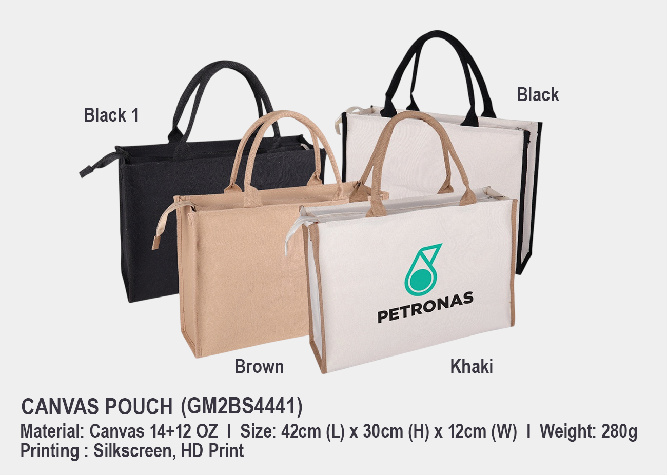 Canvas Bag GM2BS4441<br>42cm (L) x 30cm (H) x 12cm (W)
