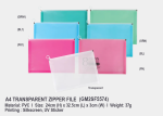 A4 Transparent Zipper File GM2SF5574 <br>24cm (H) x 32.5cm (L) x 3cm (W)